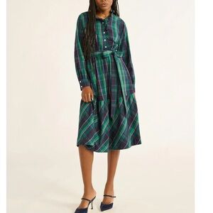 Free Assembly Women’s Cotton Ruffle Midi Dress with Long Sleeves, Sizes large